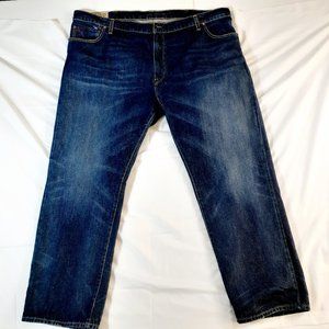 Men's Polo Ralph Lauren Hampton Straight Dark Wash Denim Jeans Size 46x30